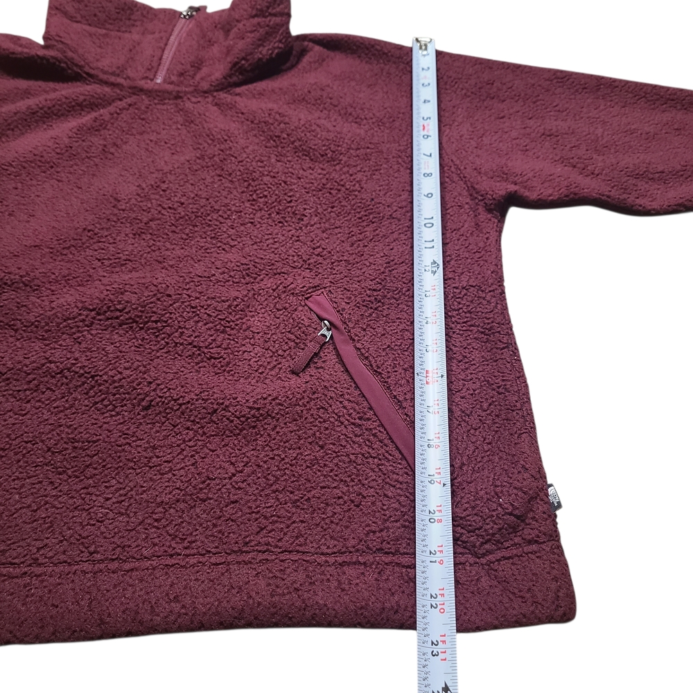 The North Face Women’s Sherpa Fleece Quarter Zip Pullover Winter Burgundy XL - Picture 9 of 9